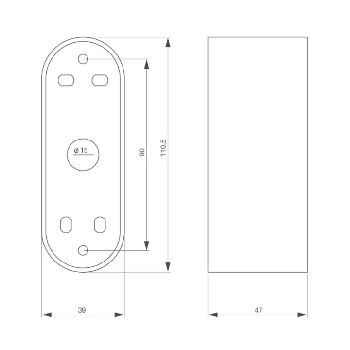Boîtier applique aluminium pour contacteurs à clé série KSM900