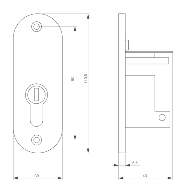 Contacteur à clé à encastrer Contact inverseur maintenu LEDs R/V 12/24V DC