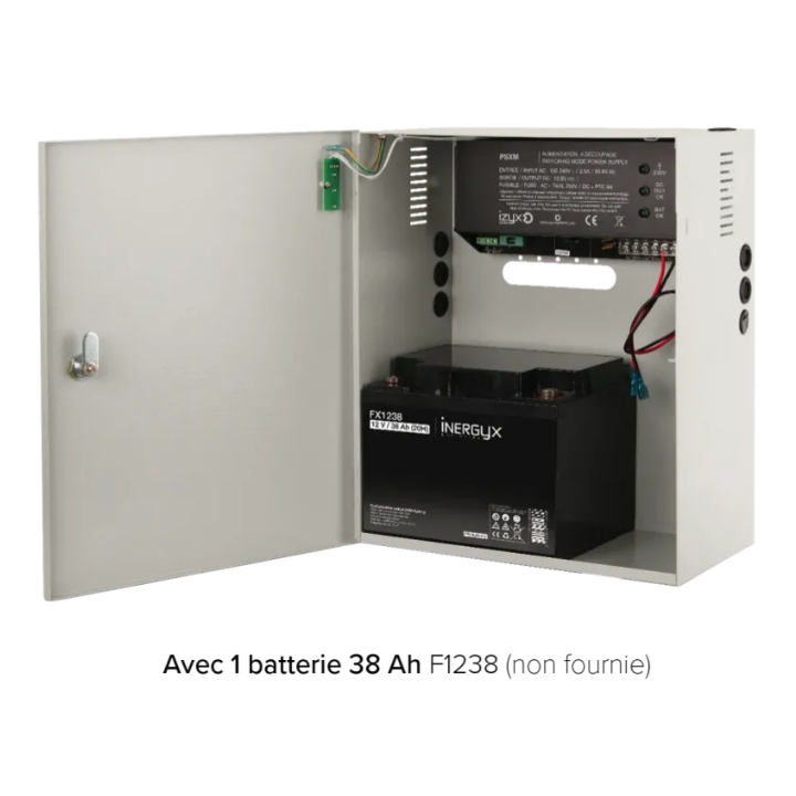 ALIMENTATION CHARGEUR 230V AC/12V DC/10A EN COFFRET METAL