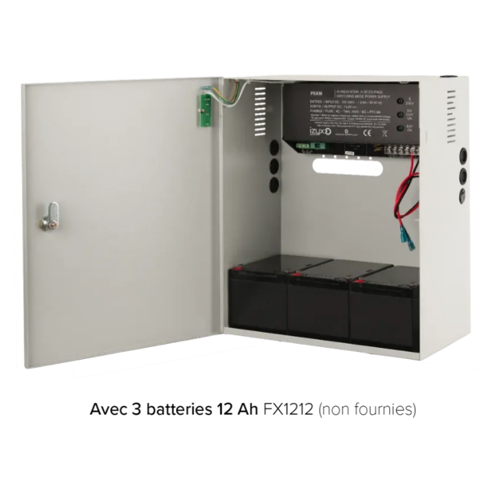 ALIMENTATION CHARGEUR 230V AC/12V DC/10A EN COFFRET METAL