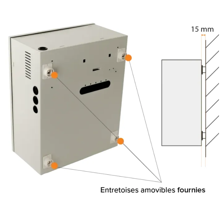 ALIMENTATION CHARGEUR 230V AC/12V DC/10A EN COFFRET METAL