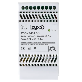 ALIMENTATION CHARGEUR RAIL DIN 230V AC /24V DC/1,1A /3 MODULES