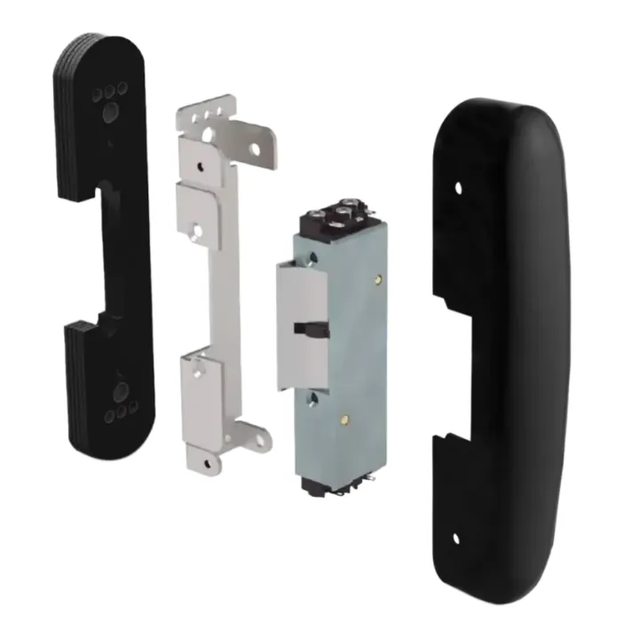 Gâche élec. 24A AP pour BAP 6500 N à mém 12-24V AC/DC TVS / Noir