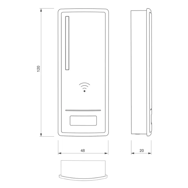 Lect. RFID AS3 ABS IP64 13,56 MHz Mifare Cl 12/24V AC/DC 999u 2R