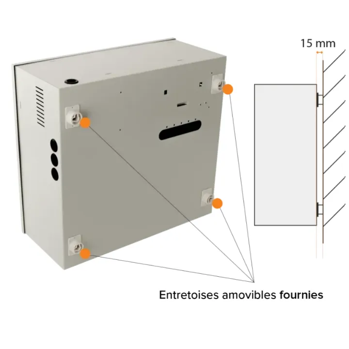 COFFRET METAL 420 X 390 X 182 MM AVEC SERRURE A CLE