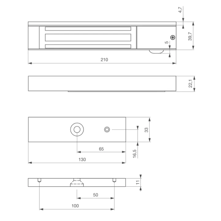 VENTOUSE EM APPLIQUE 300 LBS 12/24V DC NF S 61-937