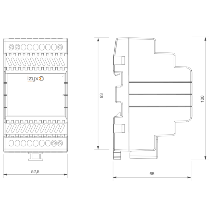 Convert de tens rail DIN In 12-28V AC ou 12-56V DC/Out 24V DC/1A