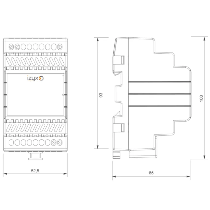 Convert de tens rail DIN In 12-28V AC ou 12-56V DC/Out 24V DC/1A