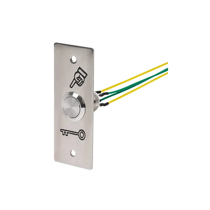 Bouton Poussoir Inox A/V 4 Fils+Plaque