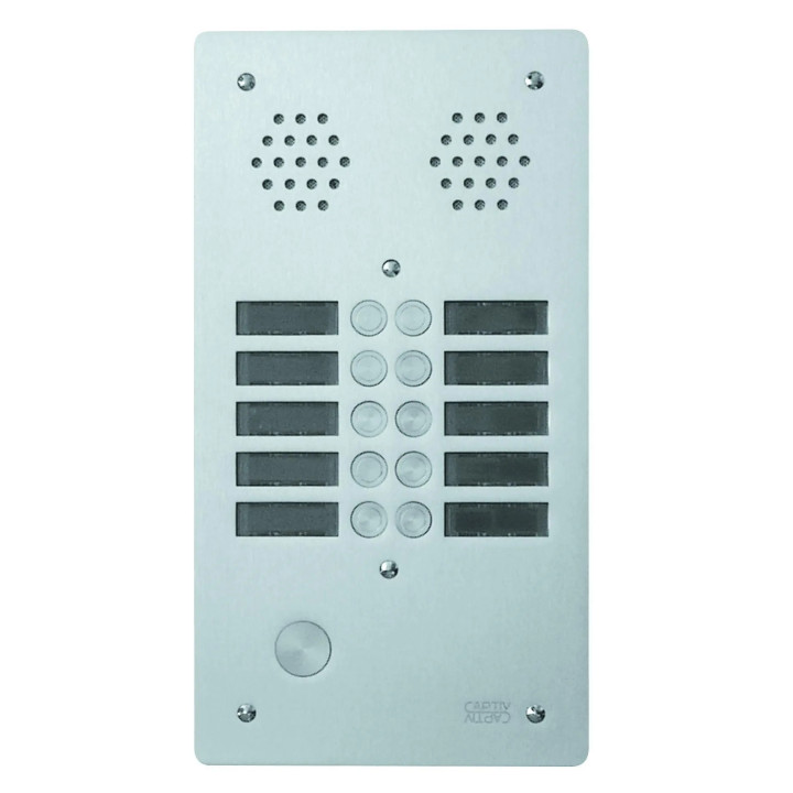 Plaque Av Alu 6Mm 2R 10Bo Champa pour systèmes URMET