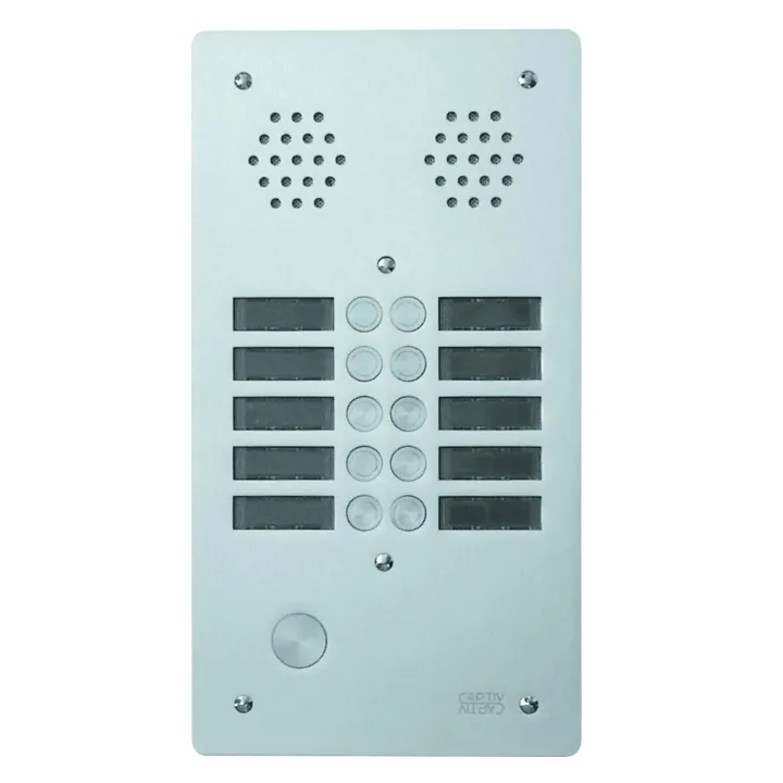 Plaque Av Alu 6Mm 2R 10Bo Champa pour systèmes URMET