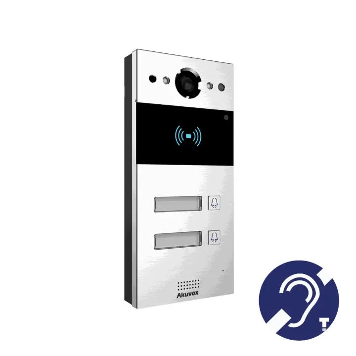 Interphone Vidéo Compact Sip+2 Bouton Et Boucle Magnétique Vidéo