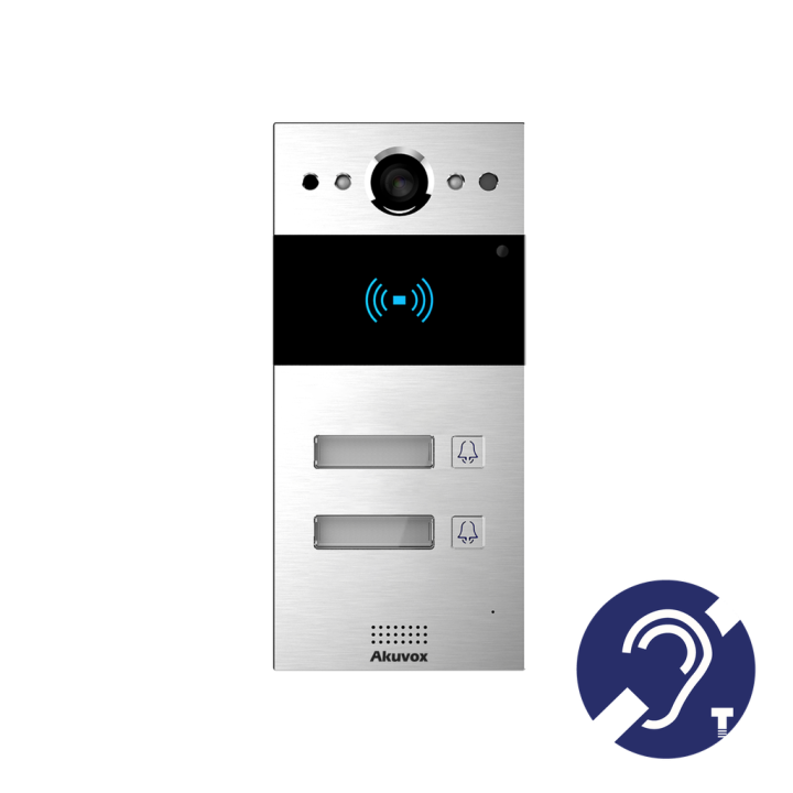 Interphone Vidéo Compact Sip+2 Bouton Et Boucle Magnétique Vidéo