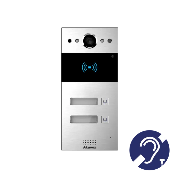 Interphone Vidéo Compact Sip+2 Bouton Et Boucle Magnétique Vidéo