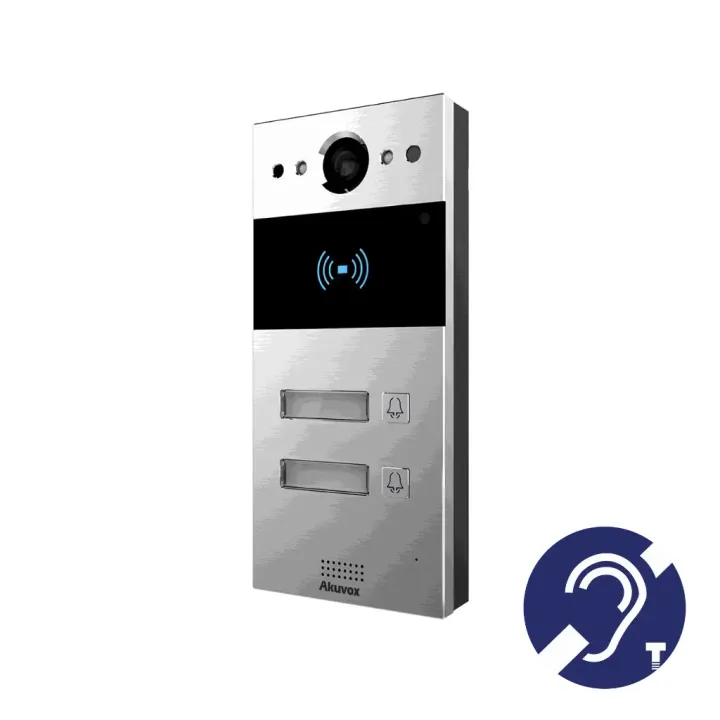 Interphone Vidéo Compact Sip+2 Bouton Et Boucle Magnétique Vidéo
