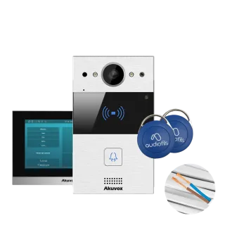 Pack Villa Intégrant Un Portier 2 Fil Sip Vidéo R20A-2 Avec Caméra