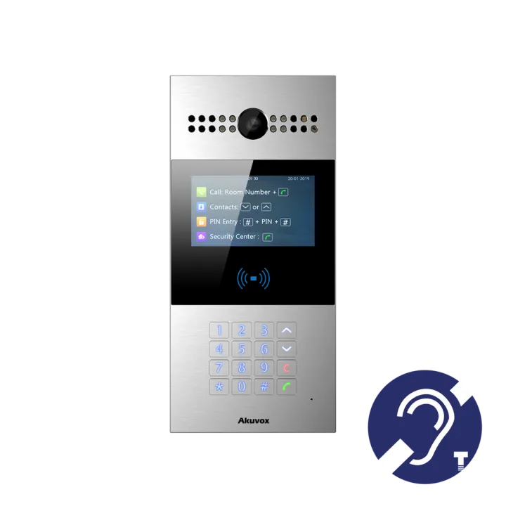 Interphone Vidéo Android Sip+Boucle Magnétique, Écran Lcd Camér