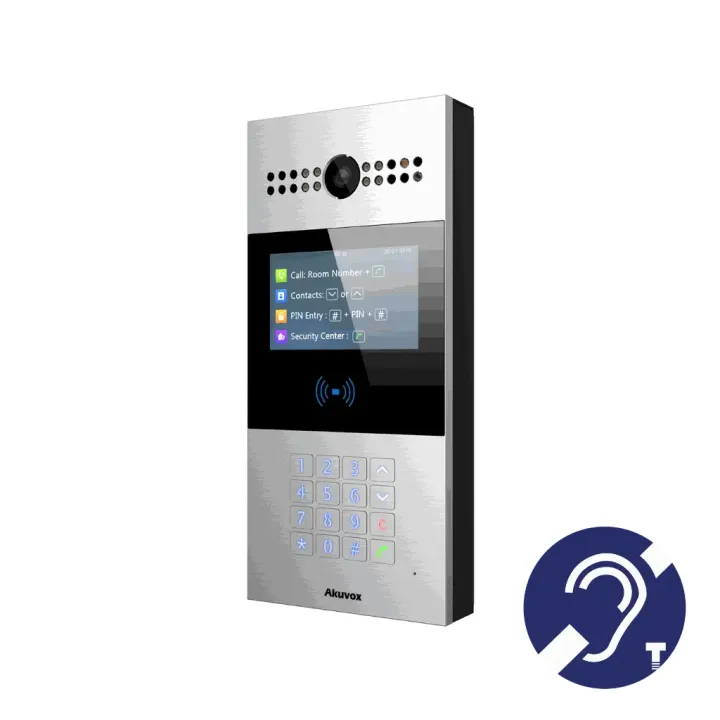 Interphone Vidéo Android Sip+Boucle Magnétique, Écran Lcd Camér