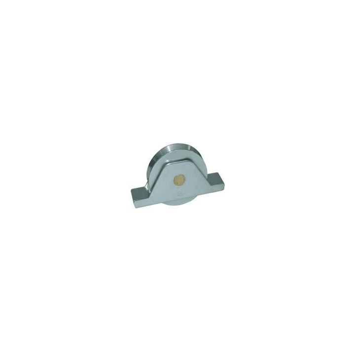 Roue D 120 Avec Support - 1 R - Gorge Ronde-16 Mm