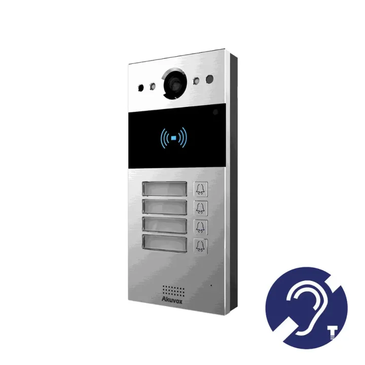 Interphone Vidéo Compact Sip+4 Bouton Et Boucle Magnétique Vidéo