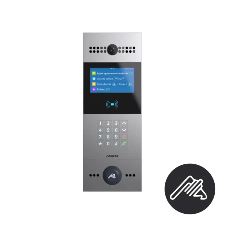 VISIOPHONE DEFILEMENT+EMPLACEMENT VIGIK T25 + CODE CAM 2MP 116°.