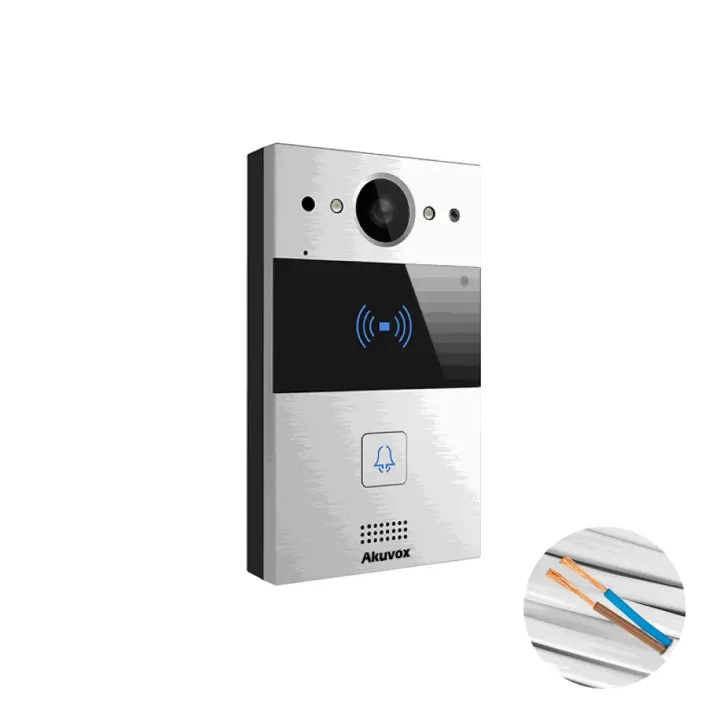 Interphone Vidéo Compact Sip+1 Bouton Video & Lect De Carte