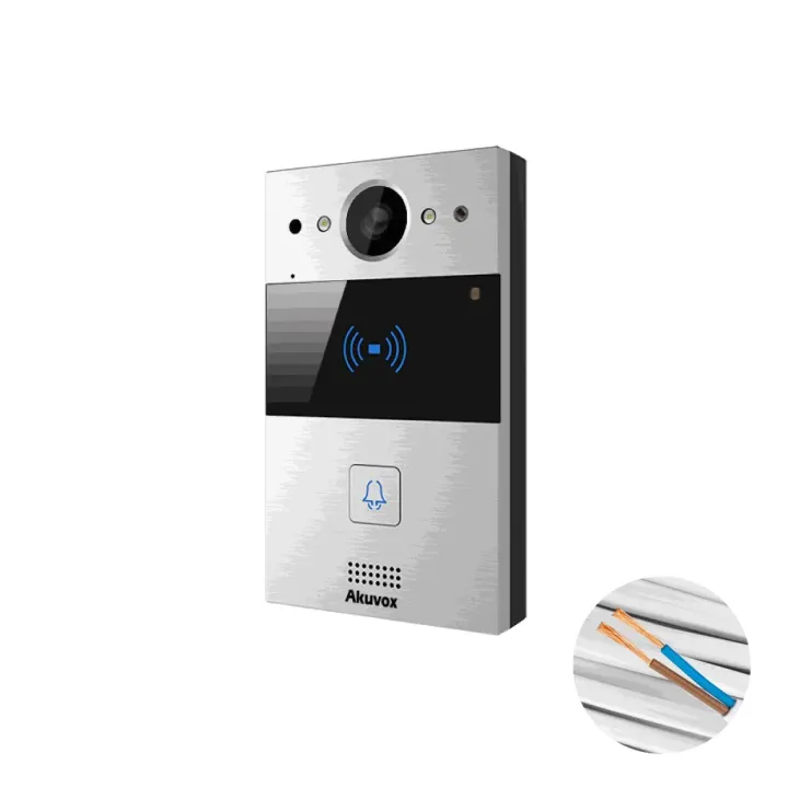 Interphone Vidéo Compact Sip+1 Bouton Video & Lect De Carte