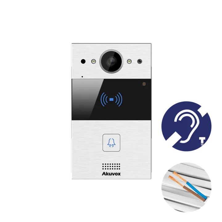Videophone Boucle Sip 2 Fils 1 Bouton Lecteur De Carte