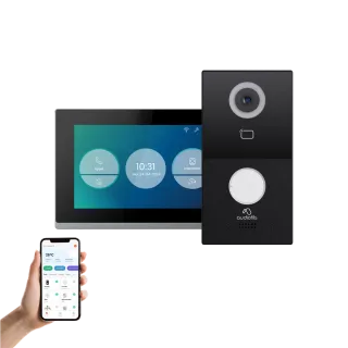 Kit Villa 2 Fil - Vidéo 2Mp - Moniteur 7'S Wifi - Plat Saill 1Bp 110