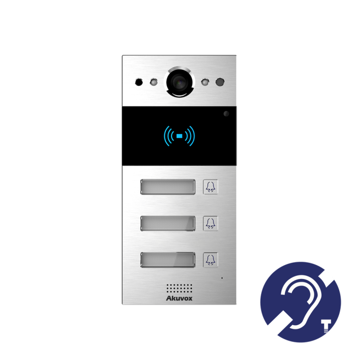 Interphone Vidéo Compact Sip+3 Bouton Et Boucle Magnétique Vidéo