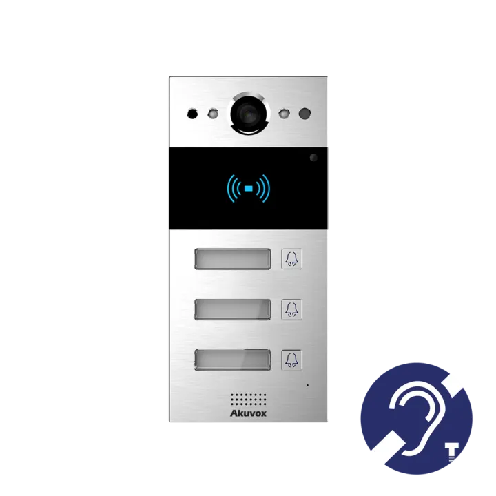 Interphone Vidéo Compact Sip+3 Bouton Et Boucle Magnétique Vidéo