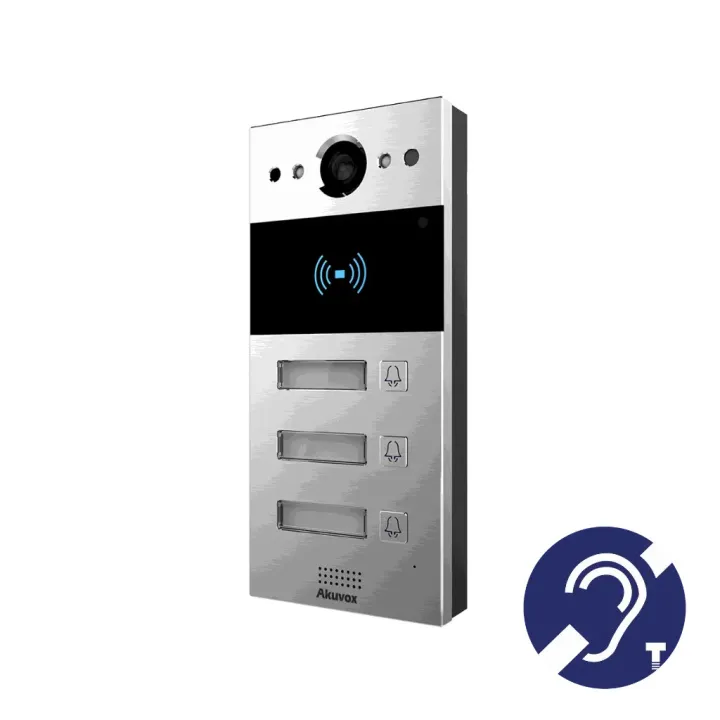 Interphone Vidéo Compact Sip+3 Bouton Et Boucle Magnétique Vidéo