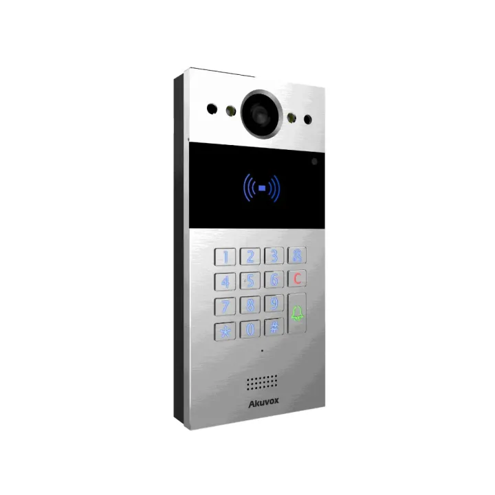 VISIOPHONE SIP IP 1 BP+CLAV CODE CAM 4MP 150° LECTEUR 13,56&125