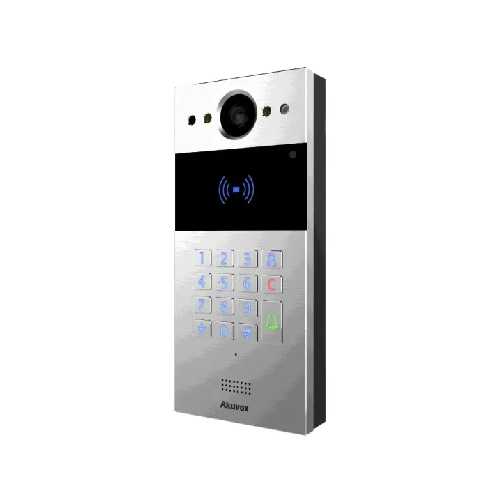 VISIOPHONE SIP IP 1 BP+CLAV CODE CAM 4MP 150° LECTEUR 13,56&125