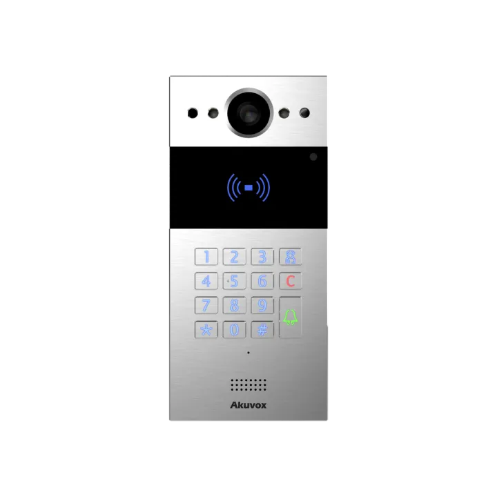 VISIOPHONE SIP IP 1 BP+CLAV CODE CAM 4MP 150° LECTEUR 13,56&125