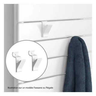 Paire De Patères Pour Les Gammes Regate Et Fassane Spa, Blanc Ral 9016