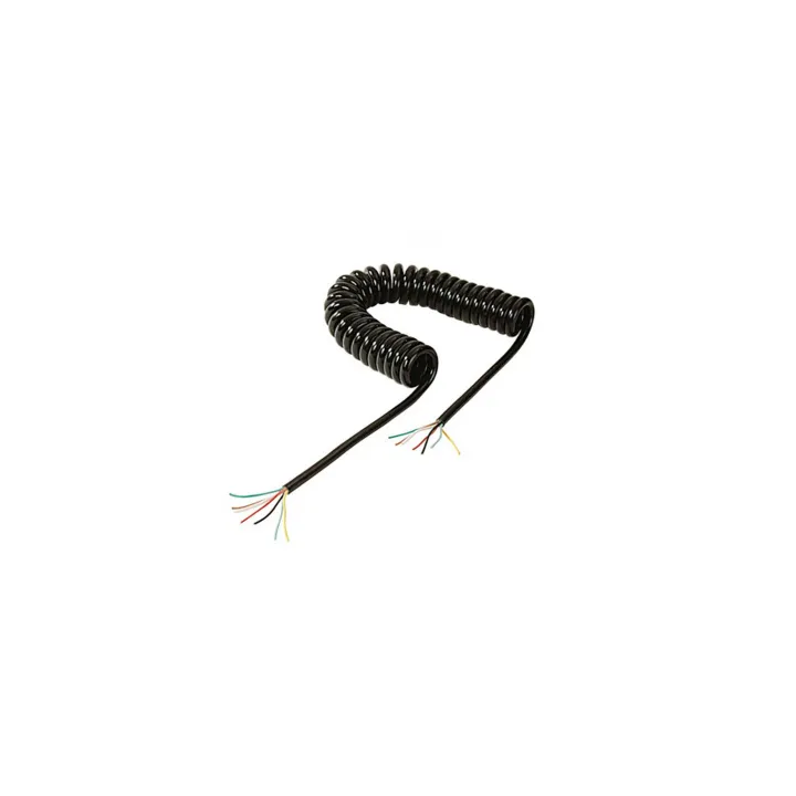 Cordon spirale 7 conducteurs 1mm² -longueur developpée 3m