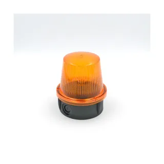 Luna orange clignotant-Feu avec ampoule 230V 15W