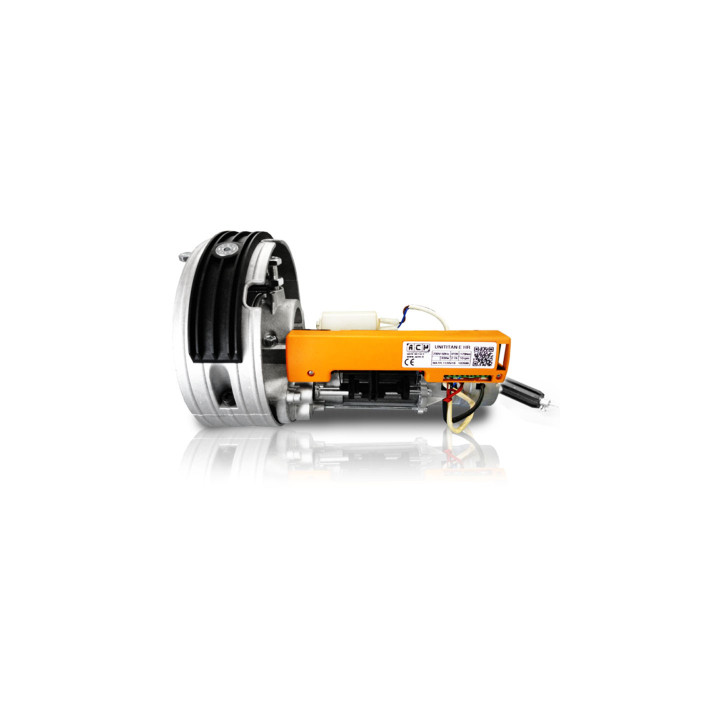 UNITITAN E-Moteur central 145Nm avec frein pour grilles et rideaux métalliques compensés par boîtes à ressorts