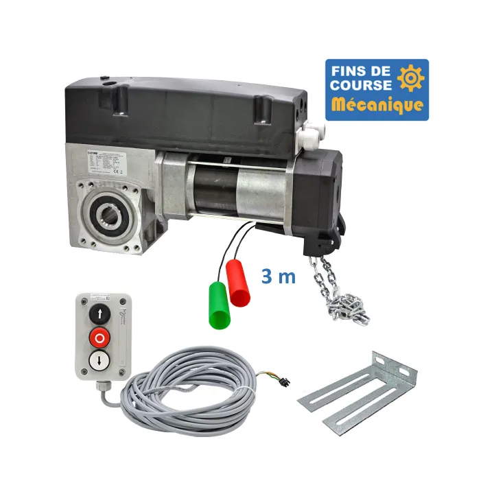 SAI 400CH 24TRS 3M + 3BP 10M +CONSOLE MSC 210-Opérateur de porte sectionnelle max:400kgs, monophasé