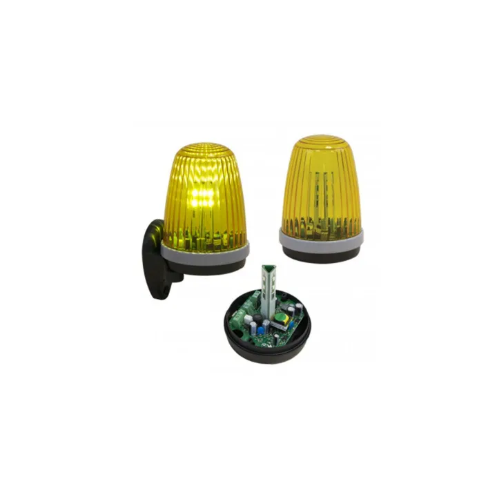 feu orange à leds 2,5W multitension 12-24VAC/DC 85-265VAC avec support mural