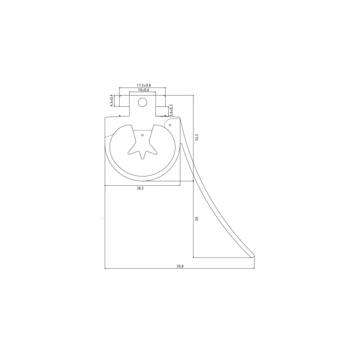 FLEX-CONTACT+BAVETTE SKSL 60(B)-Bord palpeur conducteur hauteur 60mm avec bavette