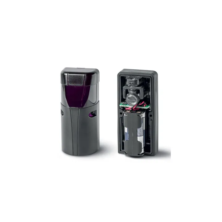 FTC981BMN-Photocellule IR portée 8-15m,boitier aluminium, alimentation mixte :Rx 12VDC/24VAC/DC-Tx par piles