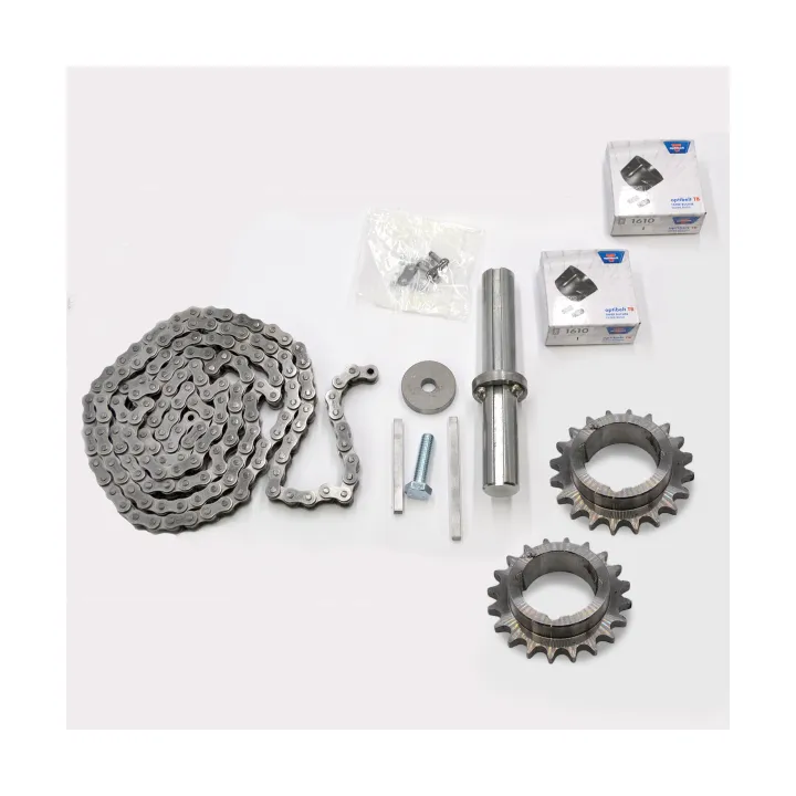 Kit de transmission par chaîne au pas de 12,7, rapport 2/3, pour moteur et arbre 25,4mm