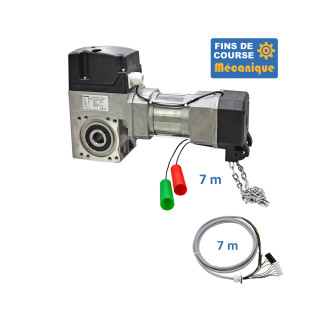 SACL 430CH 24TRS 7M-Opérateur de porte sectionnelle max:430kgs, triphasé, secours par treuil à chaîne