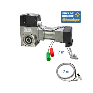 SACL 430CH 24TRS 7M-Opérateur de porte sectionnelle max:430kgs, triphasé, secours par treuil à chaîne