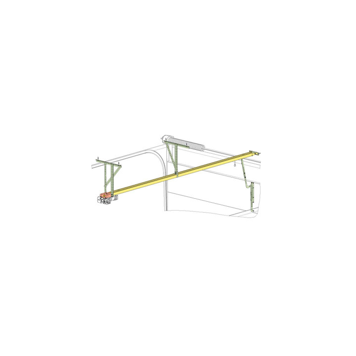 Rail H1 pour STAI pour porte sectionnelle de hauteur maximum 2,5m