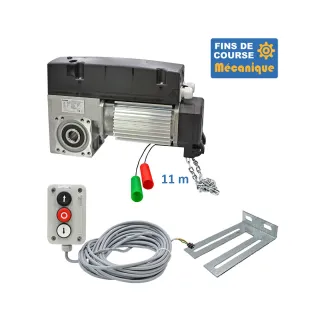 SATI 530CH 24TRS 11M + 3BP 10M + CONSOLE MSC 210-Opérateur de porte sectionnelle max:530kgs, triphasé