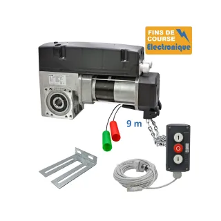 SE3I 430CH 24TRS 9M + PIC 53BP 10M + CONSOLE MSC 210-Opérateur de porte sectionnelle max:430kgs, triphasé