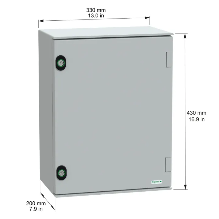 PanelSeT - Coffret polyester 430x330x200 - IP66 Ral 7035